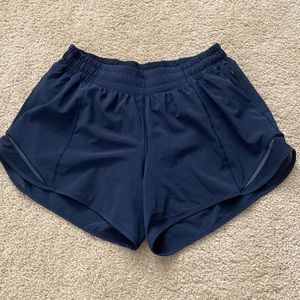 Lululemon Blue Hot High-Rise Lined Shorts